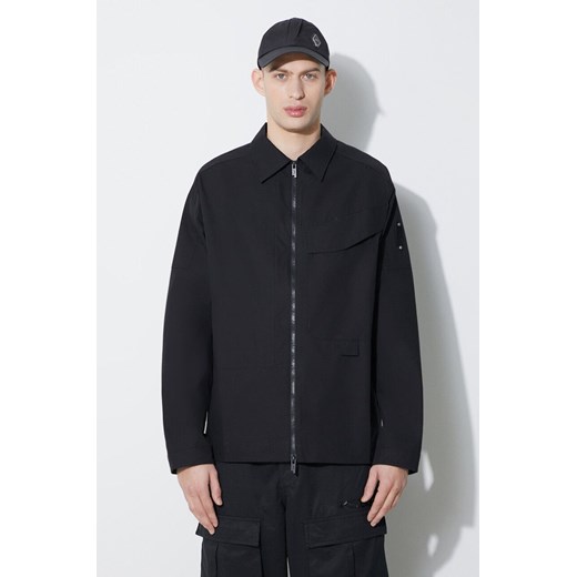 A-COLD-WALL* kurtka bawełniana Zip Overshirt kolor czarny przejściowa oversize ACWMSH138A ze sklepu PRM w kategorii Kurtki męskie - zdjęcie 168126371