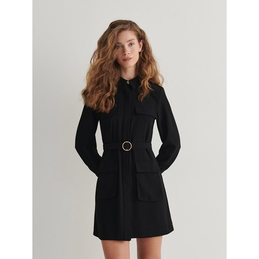 Reserved - Sukienka z paskiem - czarny ze sklepu Reserved w kategorii Sukienki - zdjęcie 168130873