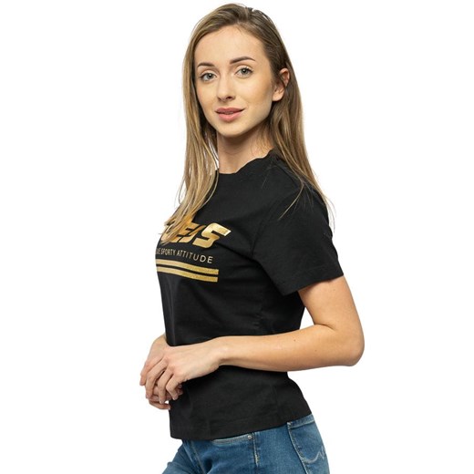 t-shirt damski guess v3bi13 i3z14 czarny ze sklepu Royal Shop w kategorii Bluzki damskie - zdjęcie 168132951