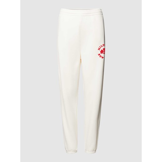 Spodnie dresowe z detalem z logo model ‘VARSITY FLOCK’ Tommy Hilfiger L wyprzedaż Peek&Cloppenburg 