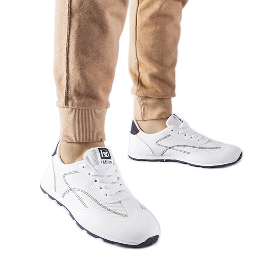 Białe sportowe sneakersy Pinarella ze sklepu ButyModne.pl w kategorii Buty sportowe damskie - zdjęcie 168134773
