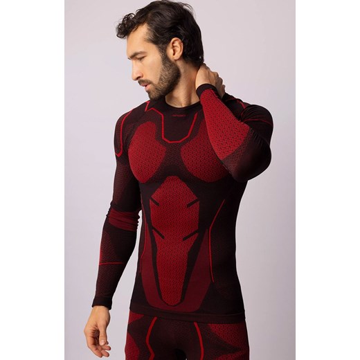 Termoaktywna koszulka męska z długim rękawem czarno-czerwona Adrenaline, Kolor czarno-czerwony, Rozmiar L, Spaio ze sklepu Primodo w kategorii Bielizna termoaktywna męska - zdjęcie 168135583