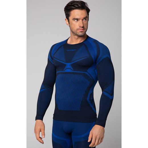 Termoaktywna koszulka męska z długim rękawem czarno-niebieska Confidence, Kolor czarno-niebieski, Rozmiar L, Spaio ze sklepu Primodo w kategorii Bielizna termoaktywna męska - zdjęcie 168135612