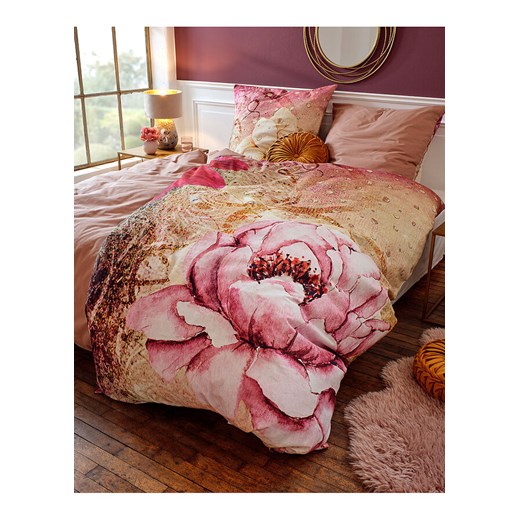 Pościel dwustronna w kwiaty 2x 80/80 cm 2x 135/200 cm bonprix