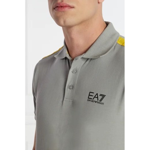 Szary t-shirt męski Emporio Armani z krótkim rękawem 