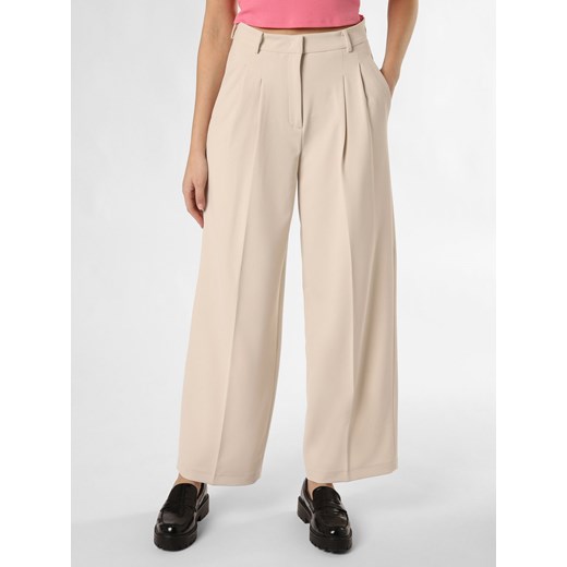 Cambio Spodnie - Anny Kobiety Sztuczne włókno beżowy jednolity ze sklepu vangraaf w kategorii Spodnie damskie - zdjęcie 168136974