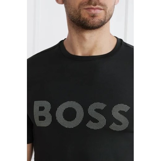 T-shirt męski czarny BOSS HUGO z elastanu