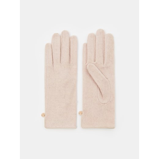 Mohito - Kremowe rękawiczki z wełną - kremowy ze sklepu Mohito w kategorii Rękawiczki damskie - zdjęcie 168138892