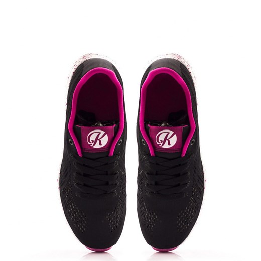 Czarne Adidasy Sportowe Black Sneakers Sports Sandra born2be-pl brazowy na platformie