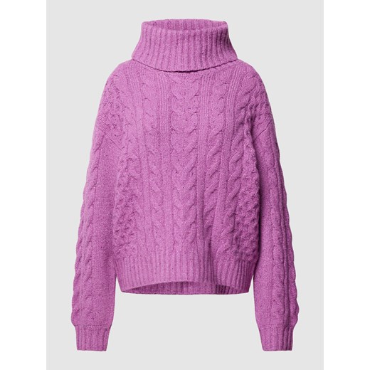 Sweter z dzianiny z wzorem warkocza ze sklepu Peek&Cloppenburg  w kategorii Swetry damskie - zdjęcie 168147110