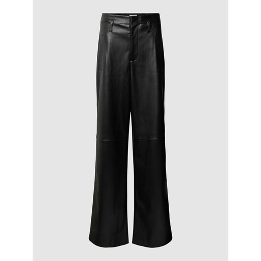 Spodnie z wysokim stanem z imitacji skóry ze sklepu Peek&Cloppenburg  w kategorii Spodnie damskie - zdjęcie 168147264