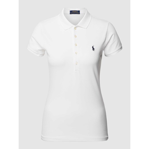 Koszulka polo o kroju slim fit z wyhaftowanym logo model ‘JULIE’ ze sklepu Peek&Cloppenburg  w kategorii Bluzki damskie - zdjęcie 168147354