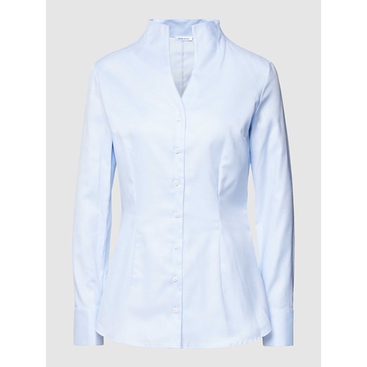 Bluzka ze spiczastym dekoltem ze stójką i listwą guzikową ze sklepu Peek&Cloppenburg  w kategorii Koszule damskie - zdjęcie 168147390