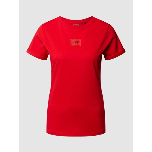 T-shirt o kroju slim fit z bawełny ekologicznej ze sklepu Peek&Cloppenburg  w kategorii Bluzki damskie - zdjęcie 168147431