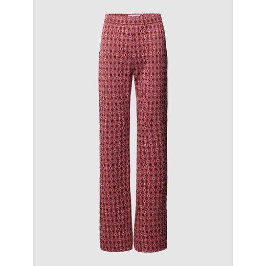 Spodnie materiałowe ze wzorem na całej powierzchni model ‘MACY’ ze sklepu Peek&Cloppenburg  w kategorii Spodnie damskie - zdjęcie 168148010