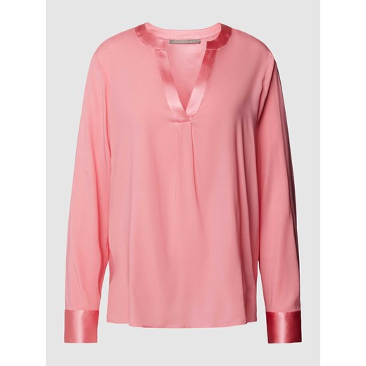 Bluzka z dekoltem w serek w jednolitym kolorze ze sklepu Peek&Cloppenburg  w kategorii Bluzki damskie - zdjęcie 168148092
