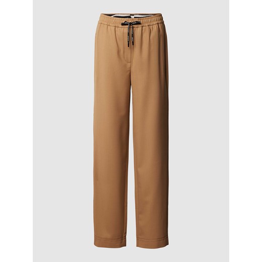 Spodnie z dodatkiem żywej wełny i elastycznym pasem z tunelem ze sklepu Peek&Cloppenburg  w kategorii Spodnie damskie - zdjęcie 168149491