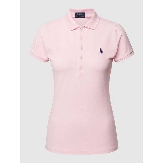 Koszulka polo o kroju slim fit z wyhaftowanym logo model ‘JULIE’ ze sklepu Peek&Cloppenburg  w kategorii Bluzki damskie - zdjęcie 168149793