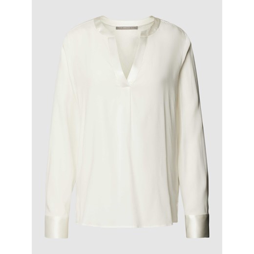 Bluzka z dekoltem w serek w jednolitym kolorze ze sklepu Peek&Cloppenburg  w kategorii Bluzki damskie - zdjęcie 168149803