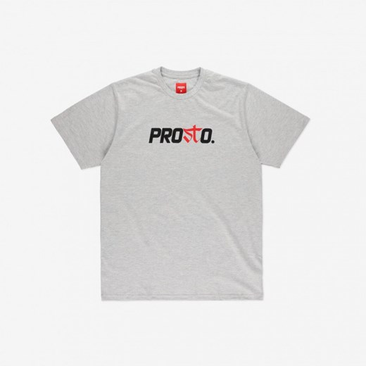 Męski t-shirt z nadrukiem Prosto Este - szary S okazja Sportstylestory.com