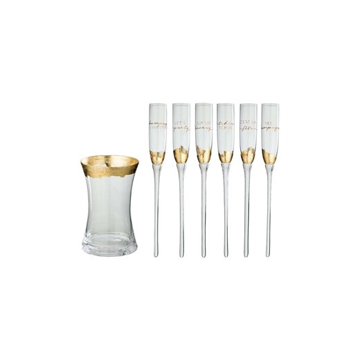 J-Line zestaw kieliszków do szampana Champ 6-pack ONE ANSWEAR.com