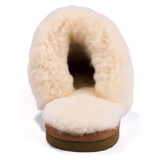 Hofbrucker Wełniane kapcie &quot;Helsinki&quot; w kolorze jasnobrązowym Hofbrucker 41 wyprzedaż Limango Polska