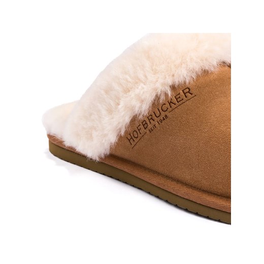 Hofbrucker Wełniane kapcie &quot;Helsinki&quot; w kolorze jasnobrązowym Hofbrucker 37 wyprzedaż Limango Polska
