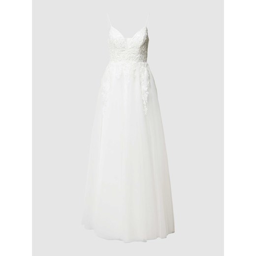 Suknia ślubna z detalami z koronki ze sklepu Peek&Cloppenburg  w kategorii Sukienki - zdjęcie 168167673