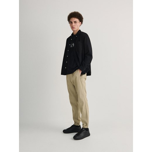 Reserved - Joggery slim fit - beżowy ze sklepu Reserved w kategorii Spodnie męskie - zdjęcie 168174190