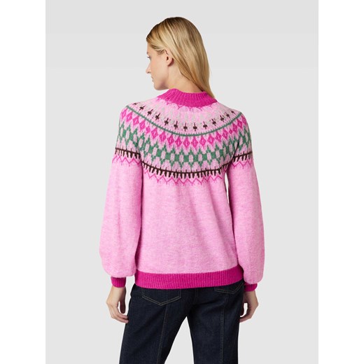 Sweter z norweskim wzorem i okrągłym dekoltem model ‘Maritne’ XS Peek&Cloppenburg  okazja