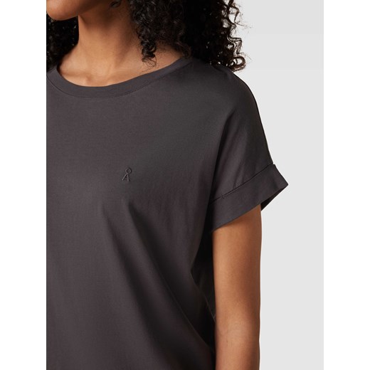 T-shirt z prążkowanym,okrągłym dekoltem model ‘IDAARA’ XL Peek&Cloppenburg 