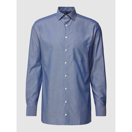 Koszula biznesowa o kroju modern fit z kołnierzykiem typu kent model ‘Global’ ze sklepu Peek&Cloppenburg  w kategorii Koszule męskie - zdjęcie 168178834