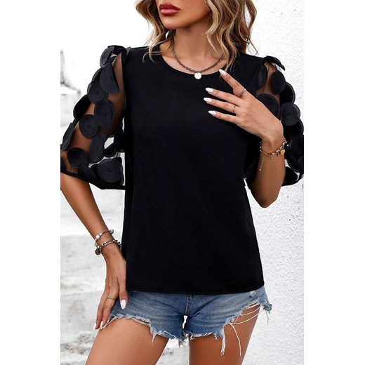 Bluzka LOSELINA BLACK ze sklepu Ivet Shop w kategorii Bluzki damskie - zdjęcie 168187000