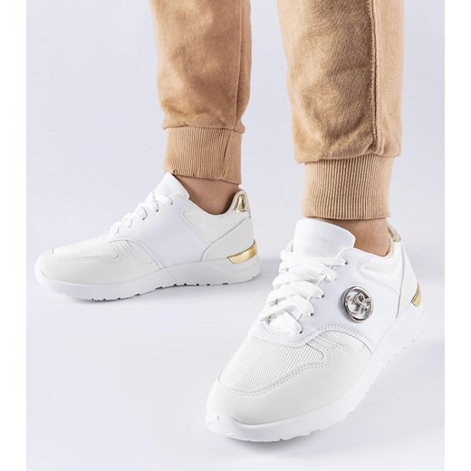 Białe sportowe sneakersy Almenno ze sklepu gemre w kategorii Buty sportowe damskie - zdjęcie 168187931