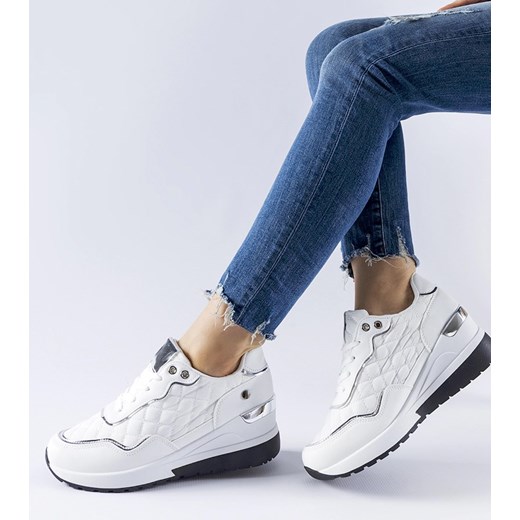 Buty sportowe damskie Gemre sneakersy sznurowane z tworzywa sztucznego 