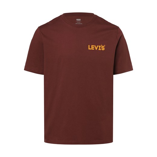 Levi's T-shirt męski Mężczyźni Bawełna bordowy nadruk ze sklepu vangraaf w kategorii T-shirty męskie - zdjęcie 168208682