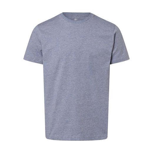 Nils Sundström T-shirt męski Mężczyźni Bawełna jasnoniebieski marmurkowy ze sklepu vangraaf w kategorii T-shirty męskie - zdjęcie 168208684