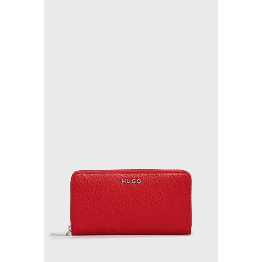 HUGO portfel damski kolor czerwony ONE wyprzedaż ANSWEAR.com