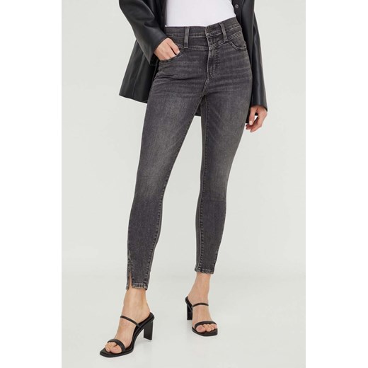 Levi&apos;s jeansy 720 SUPER SKINNY damskie kolor czarny ze sklepu ANSWEAR.com w kategorii Jeansy damskie - zdjęcie 168210030