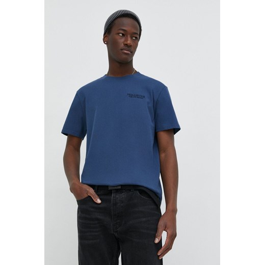 Hollister Co. t-shirt bawełniany męski kolor granatowy z aplikacją Hollister Co. XL ANSWEAR.com