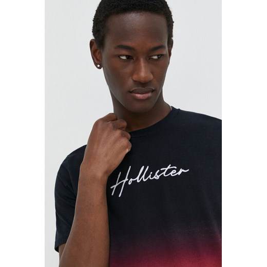 Hollister Co. t-shirt bawełniany męski kolor różowy wzorzysty Hollister Co. M ANSWEAR.com