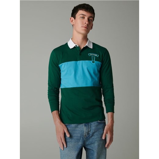 Sinsay - Koszulka z długimi rękawami - zielony ze sklepu Sinsay w kategorii T-shirty męskie - zdjęcie 168213970