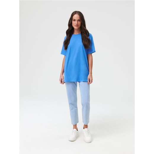 Sinsay - Koszulka oversize - niebieski ze sklepu Sinsay w kategorii Bluzki damskie - zdjęcie 168214114