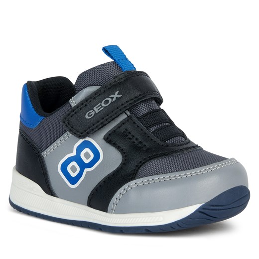 Sneakersy Geox B Rishon Boy B360RA 054FU C0043 Grey/Black Geox 25 okazja eobuwie.pl
