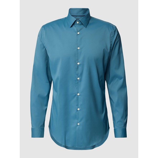 Koszula biznesowa o kroju slim fit z kołnierzykiem typu kent ze sklepu Peek&Cloppenburg  w kategorii Koszule męskie - zdjęcie 168222114
