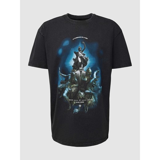 T-shirt z nadrukiem z motywem i napisem model ‘PUISSANCE LA MER’ ze sklepu Peek&Cloppenburg  w kategorii T-shirty męskie - zdjęcie 168222440