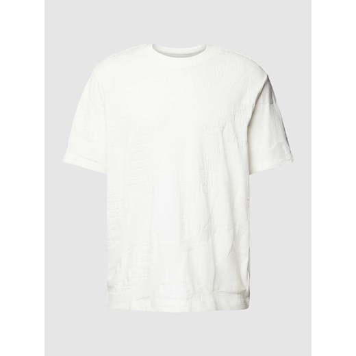 T-shirt z fakturowanym wzorem ze sklepu Peek&Cloppenburg  w kategorii T-shirty męskie - zdjęcie 168222804