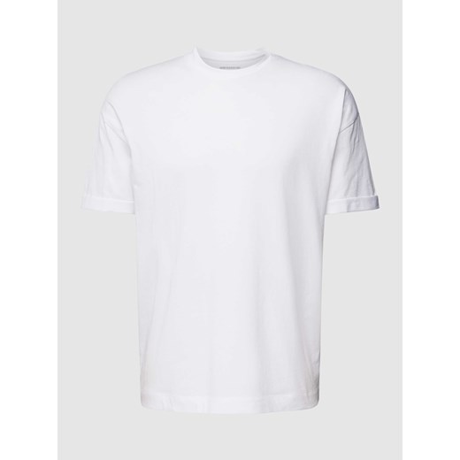 T-shirt z prążkowanym,okrągłym dekoltem model ‘THILO’ ze sklepu Peek&Cloppenburg  w kategorii T-shirty męskie - zdjęcie 168223200