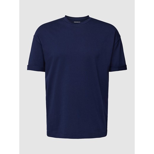 T-shirt z prążkowanym,okrągłym dekoltem model ‘THILO’ ze sklepu Peek&Cloppenburg  w kategorii T-shirty męskie - zdjęcie 168223370