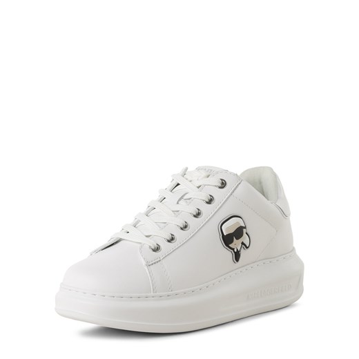 Buty sportowe damskie Karl Lagerfeld białe na wiosnę skórzane na płaskiej podeszwie 